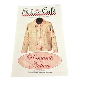 Romantic Notions Jacket Pattern Fabric Cafe 050805 Fabric Cafe  4 Season Short